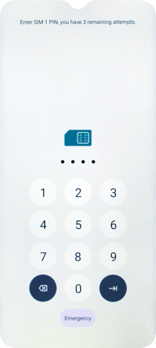 If you're asked to key in your PIN, do so and press arrow right.