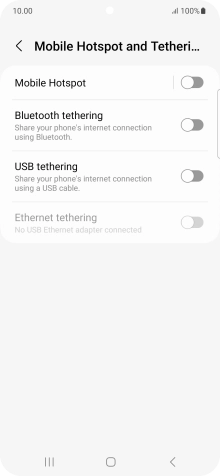 Press Mobile Hotspot.