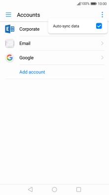 Press Auto-sync data to turn the function on or off.