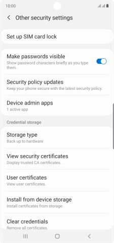 Press Set up SIM card lock.