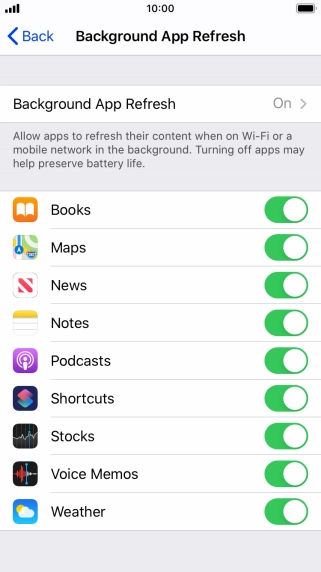 Press Background App Refresh.