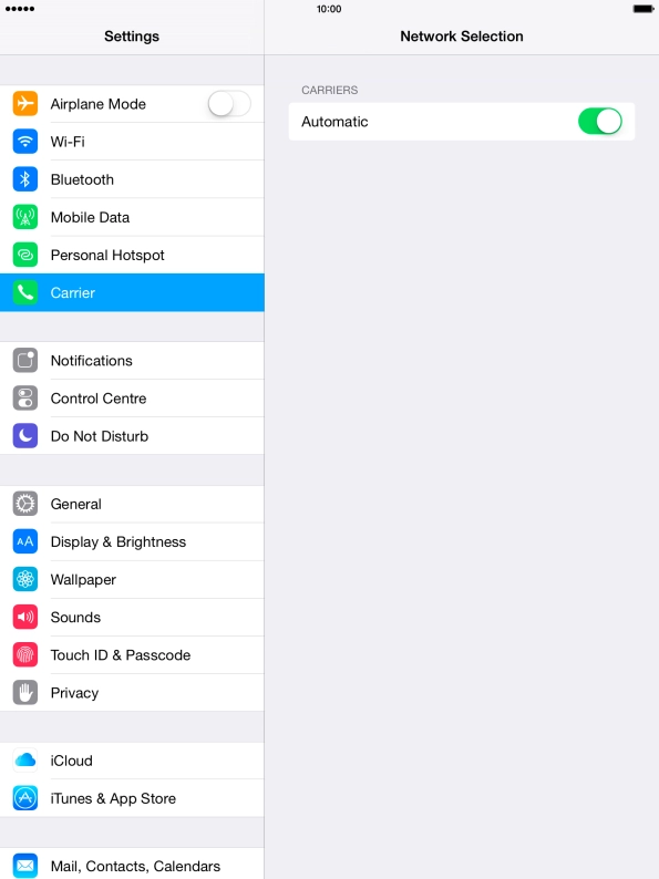 Press the indicator next to 