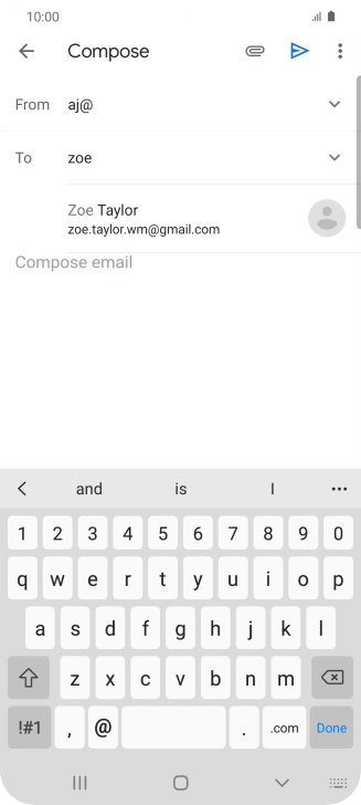Press the required contact.