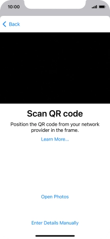 Place the QR code you've received inside the phone camera frame to scan the code.