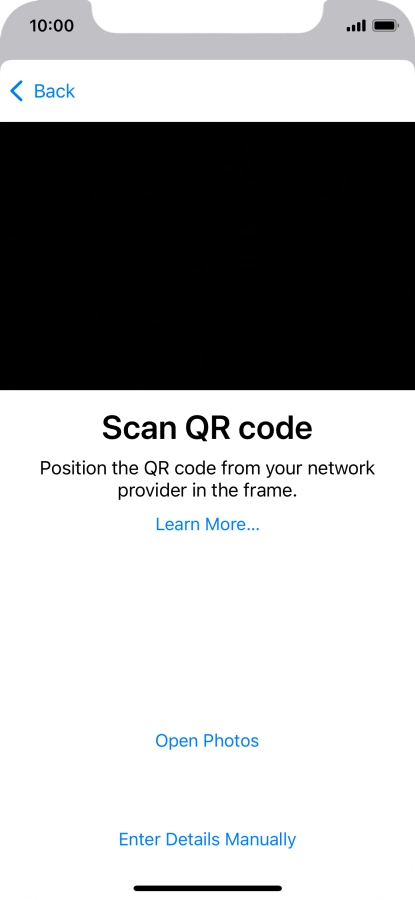 Place the QR code you've received inside the phone camera frame to scan the code.