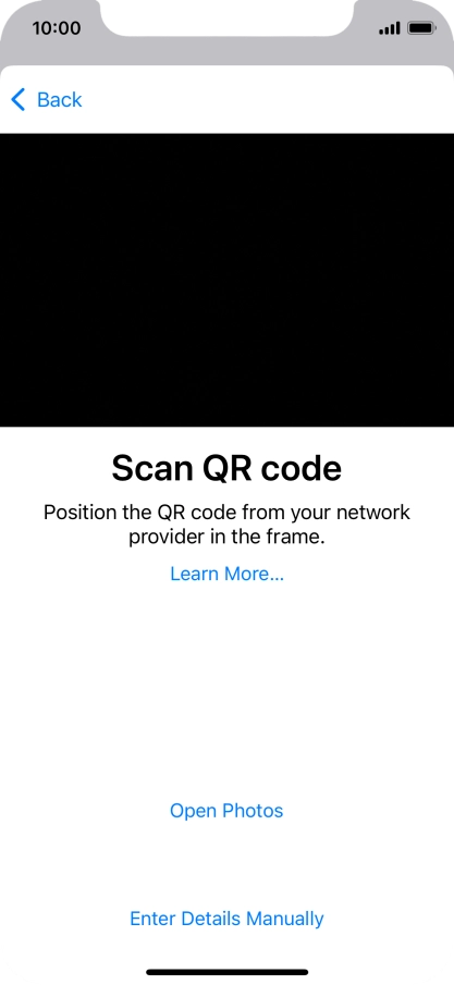 Place the QR code you've received inside the phone camera frame to scan the code.