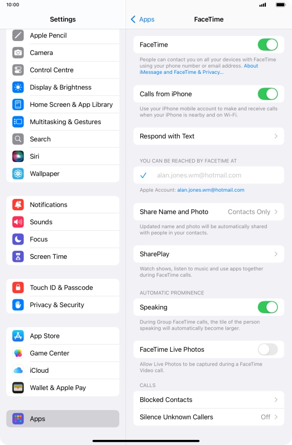 Press the indicator next to 
