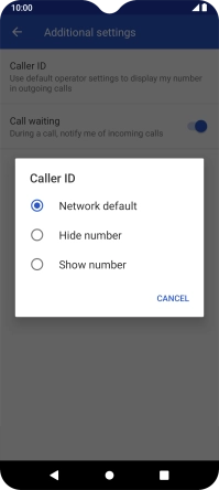 Press Show number to turn on caller identification.