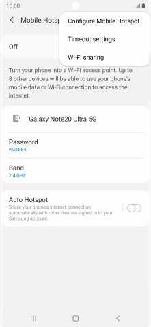 Press Configure Mobile Hotspot.