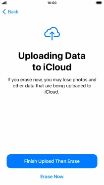 Press the required setting.
