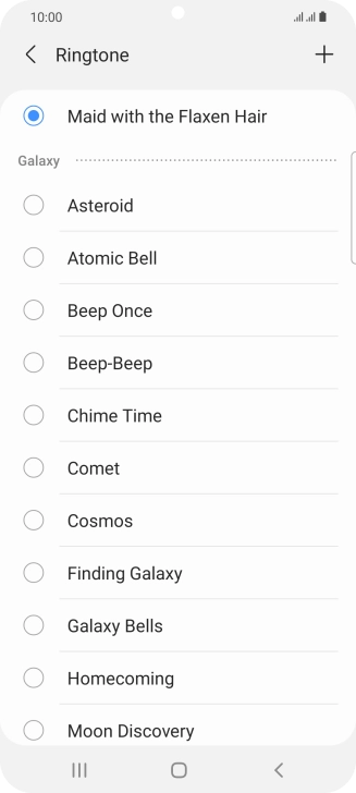 Press the Home key to return to the home screen.