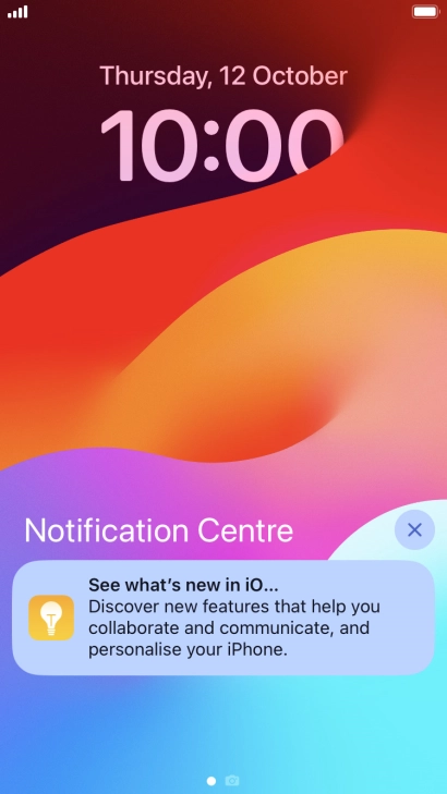 Press the required notification and follow the instructions on the screen to use the selected function.