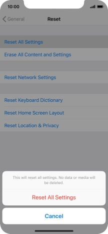 Press Reset All Settings.