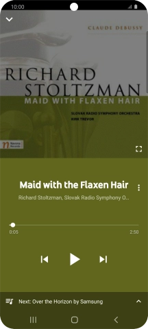 Press arrow right to go to the next audio file.