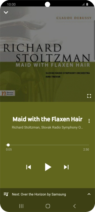 Press arrow right to go to the next audio file.