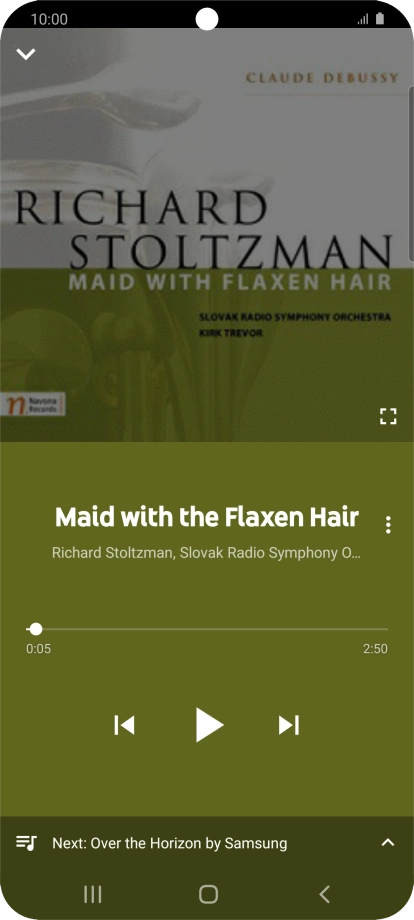 Press arrow right to go to the next audio file.