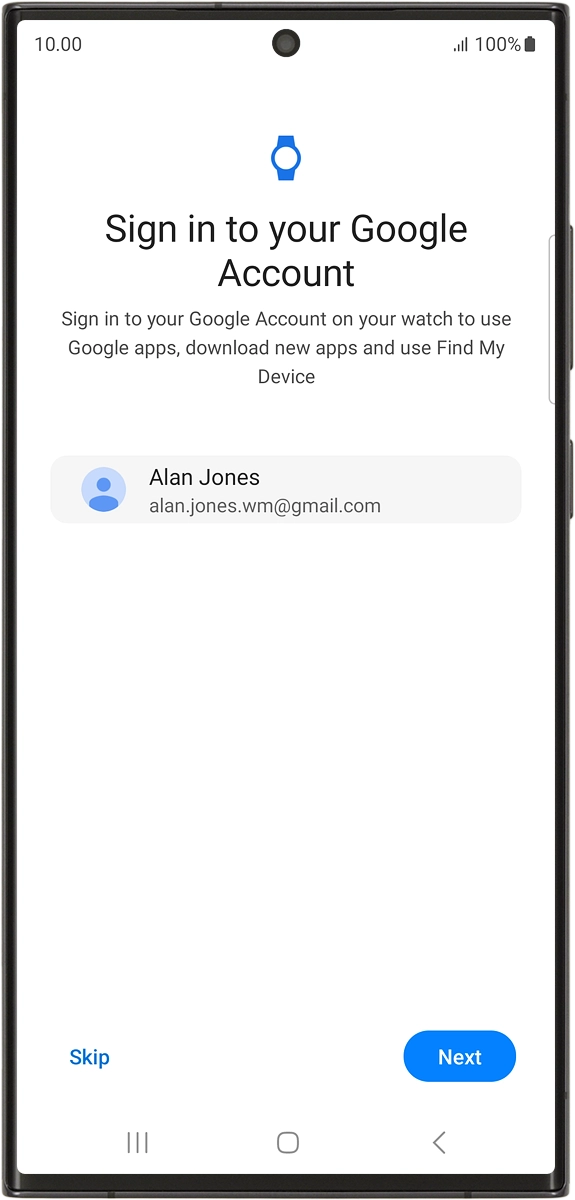 On your phone: Press the required Google account.