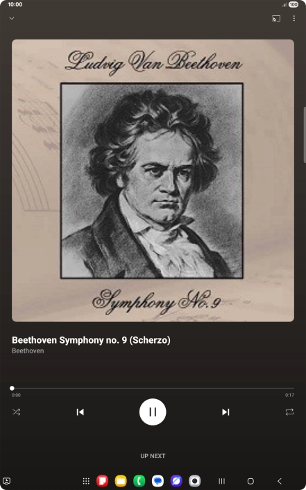 Press arrow right to go to the next audio file.