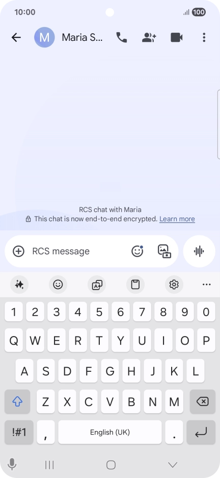 Select an existing conversation or create a new message and press the AI icon.