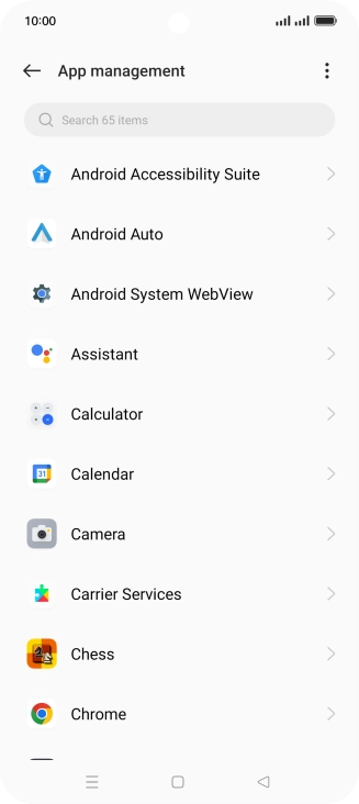 Press the required app. Press the required app.