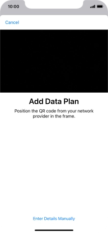 Place the QR code you've received inside the phone camera frame to scan the code.