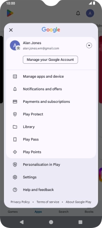 Press Manage apps and device.