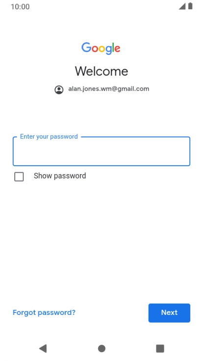Press the field below 