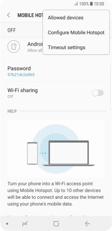 Press Configure Mobile Hotspot.