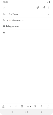 Press the attachment icon.