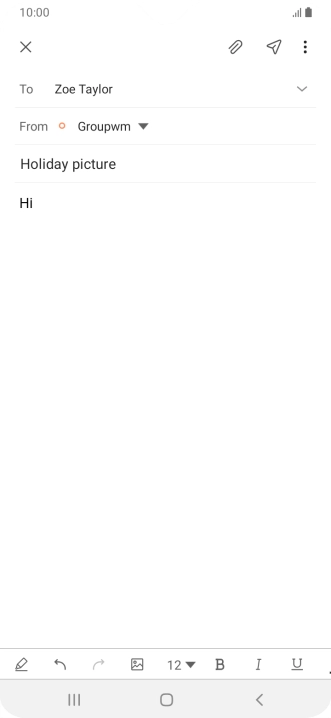 Press the attachment icon.