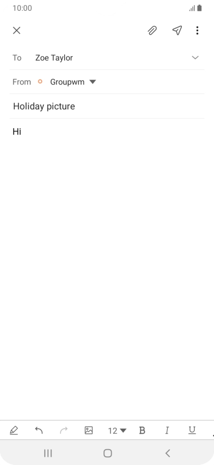 Press the attachment icon.