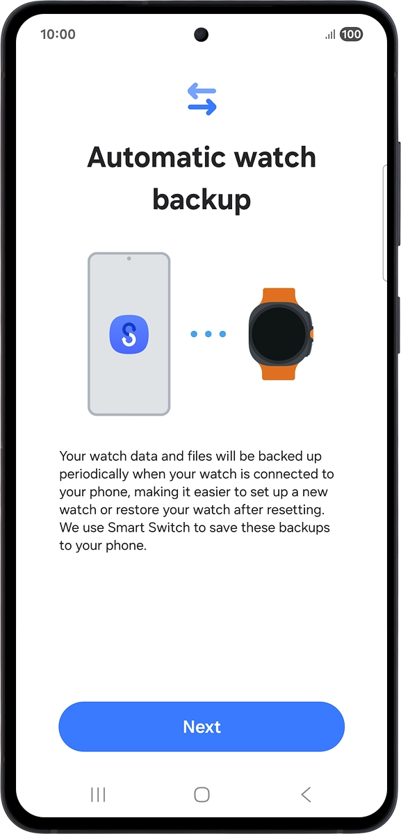 On your phone: Press Next.