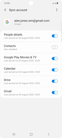 Press the indicator next to 
