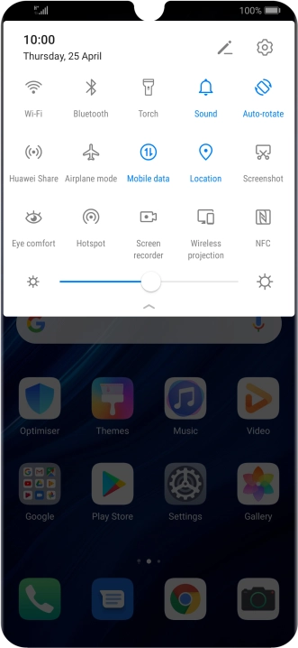 Press Airplane mode to turn the function on or off.