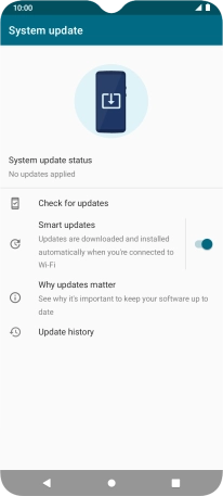 Press Check for updates. If a new software version is available, it's displayed. Follow the instructions on the screen to update the phone software.
