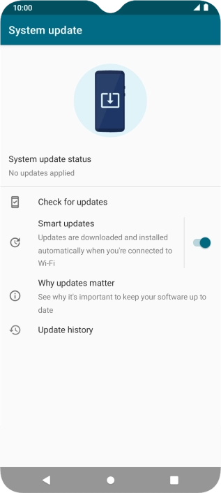 Press Check for updates. If a new software version is available, it's displayed. Follow the instructions on the screen to update the phone software.