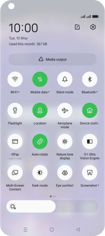 Press the settings icon.