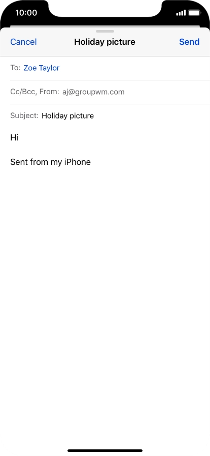 Press and hold the text input field until a pop-up menu is displayed.