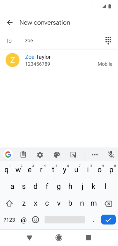 Press the required contact.