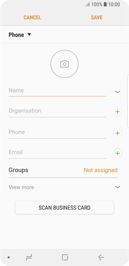Press the address book drop down list.
