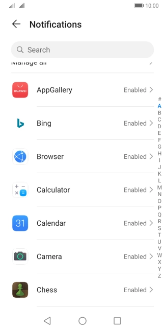 Press the required app.