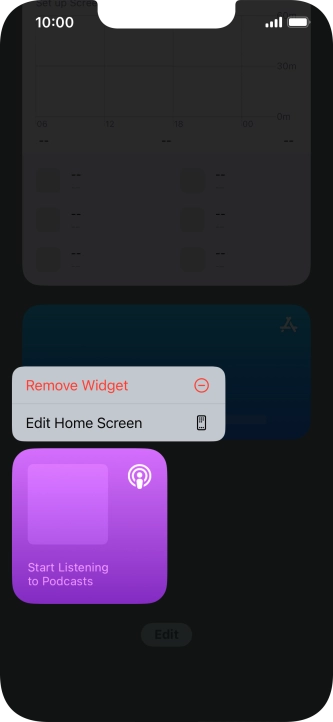 Press Remove Widget.