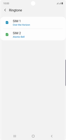Press the name of the SIM.