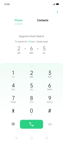 Press the menu icon.