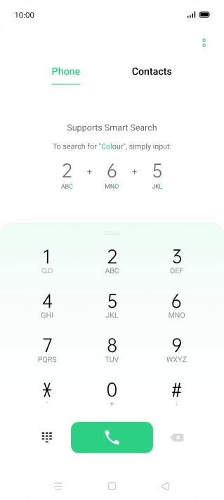 Press the menu icon.