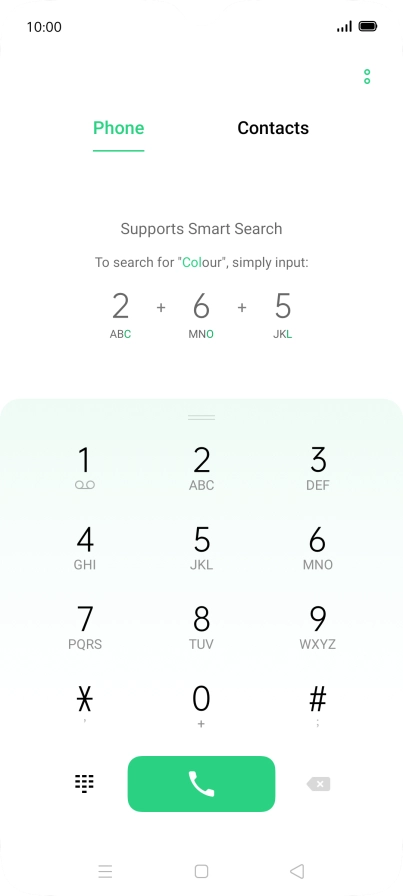 Press the menu icon.