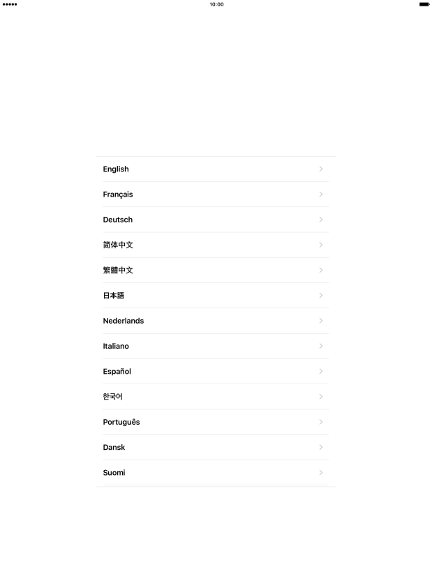 Press the required language. Press the required language.