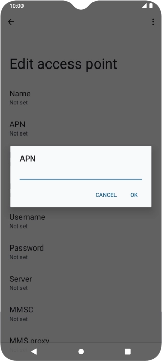 Key in live.vodafone.com and press OK.