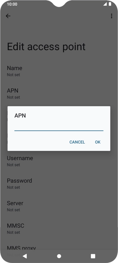 Key in live.vodafone.com and press OK.