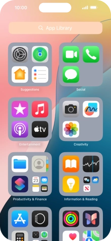 Press the required app.